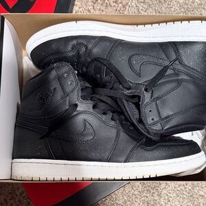 Jordan Black and White High-Top Sneakers